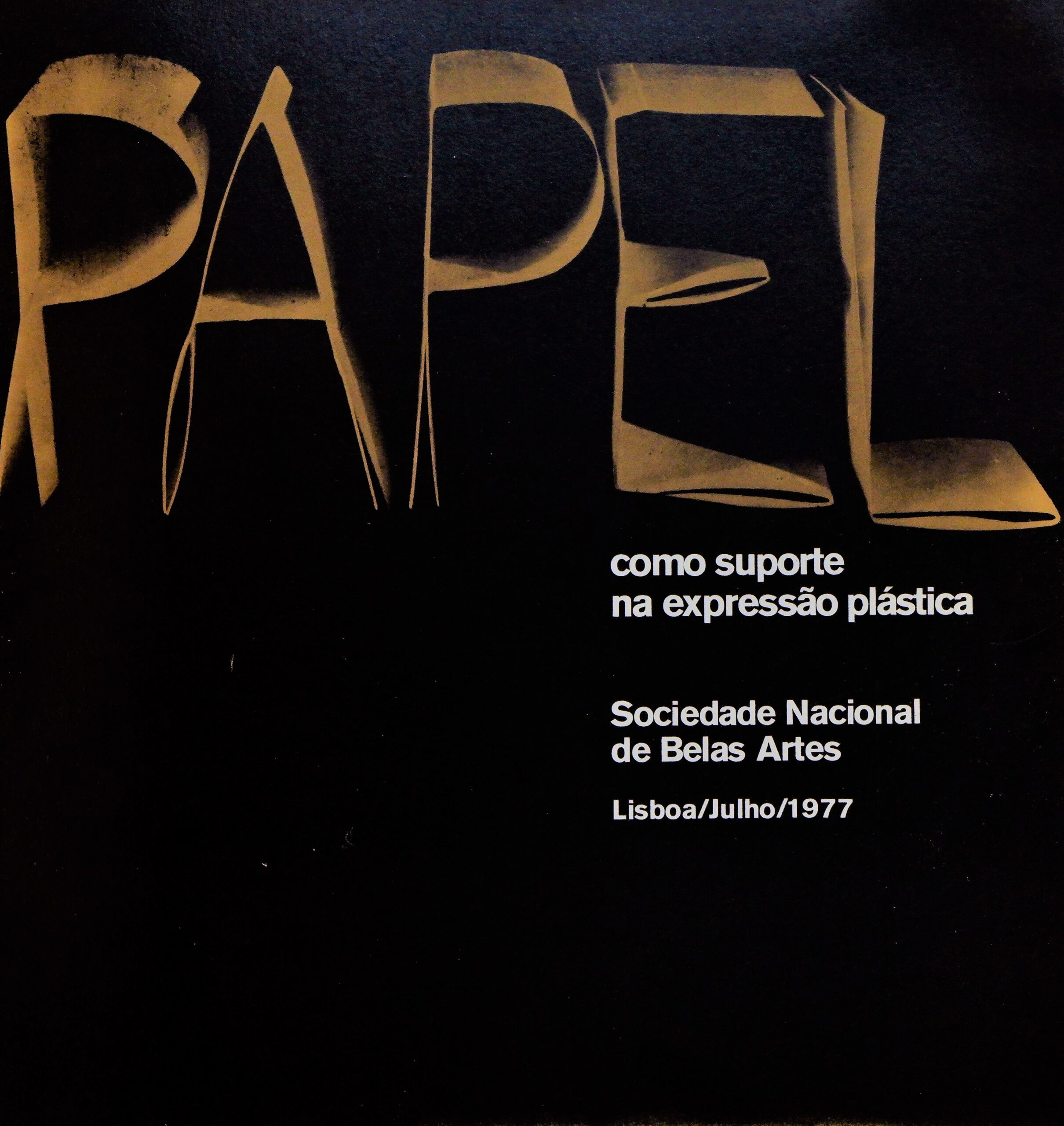Capa da exposição "Papel como suporte na expressão plástica", 1977, SNBA